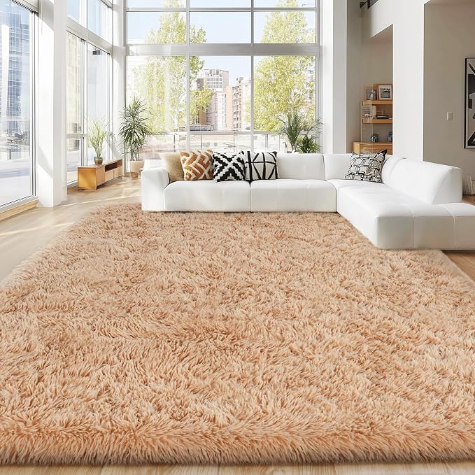 Area Rugs 9x12 Living Room, Ultra Soft Shaggy Fluffy Rug - Image 4