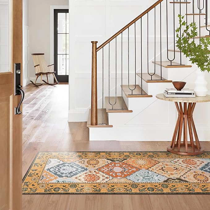 Phantoscope Washable Runner Rug 2'x10' Non-Slip, Vintage Boho Hallway Rugs - Image 7