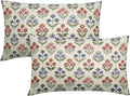4th of July Patriotic Floral Pillow Covers 12x20 Inch Set of 2 by Sivirary