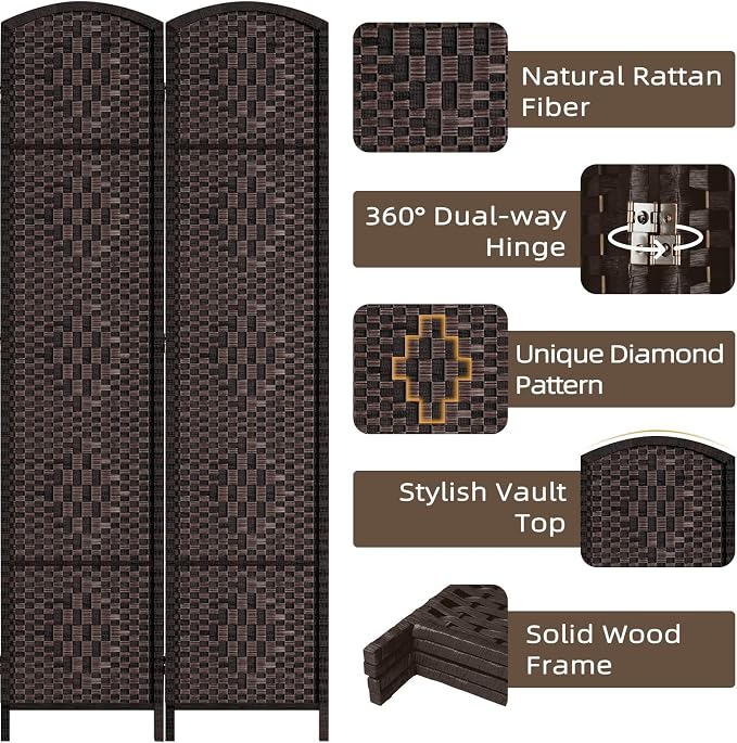 HALLYBEE Room Divider for Space Separation, Room Dividers and Folding Privacy - Image 4