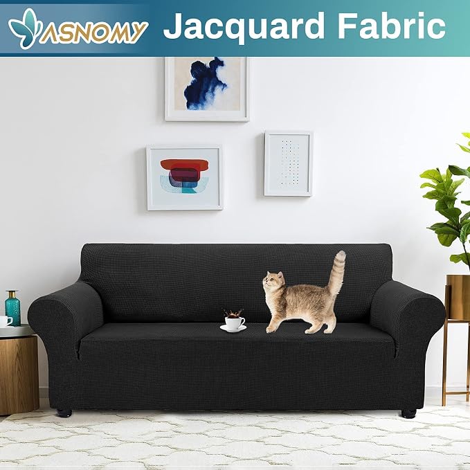 Asnomy Couch Covers for 3 Cushion Couch Sofa Pet Friendly, 3 Seater Sofa Cover - Image 7