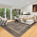 Area Rug 6×9, Large Vintage Boho Rug, Ultra-Soft Low Pile, Non Slip, Stain by DomitapisRug