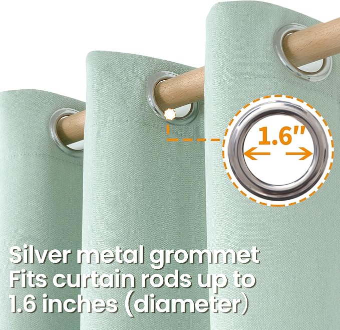 BGment Light Green Linen Curtains 84 Inches Long - Image 6