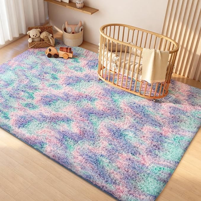 Litanika 3x5 Fluffy Shag Faux Fur Area Rug - Image 4