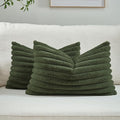 FUTEI Olive Green Decorative Throw Pillow Covers Set of 2, 12x20 Inch Soft by FUTEI