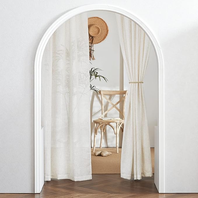 RYB HOME Linen Sheer Curtains - Image 7