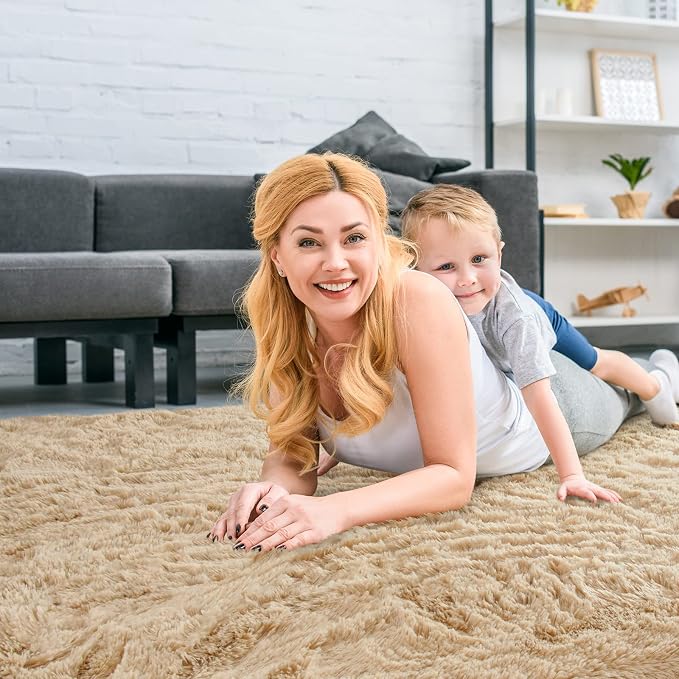 Merelax Soft Modern Indoor Large Shaggy Rug - Image 3