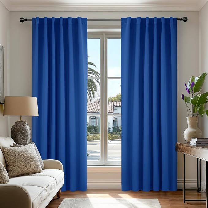 Deconovo Blackout Curtains, Thermal Insulated, W52 x L84 2 Panels, Back Tab by Deconovo