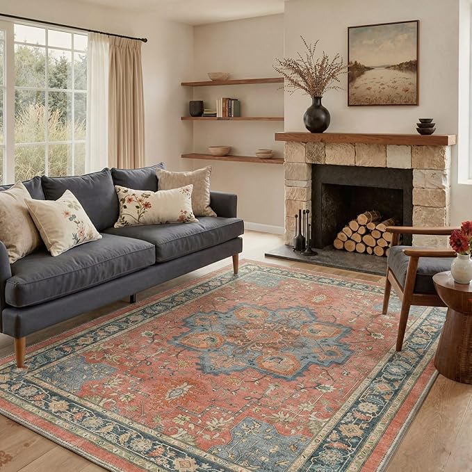 GENIMO 2x5 Runner Rugs for Hallway, Machine Washable Non Slip Vintage Rugs - Image 4
