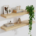 Wood Floating Shelves For Wall, 24”W x 9”D x 1.56”H Deep Wood Wall Shelves for by Marsmiles