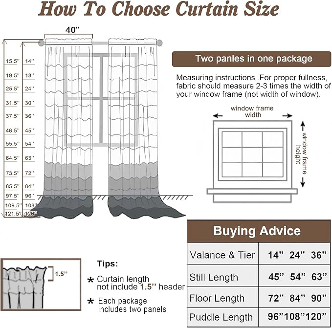 Chyhomenyc White Curtains 96 Inch Length 2 Panels, Faux Linen Textured Semi - Image 5