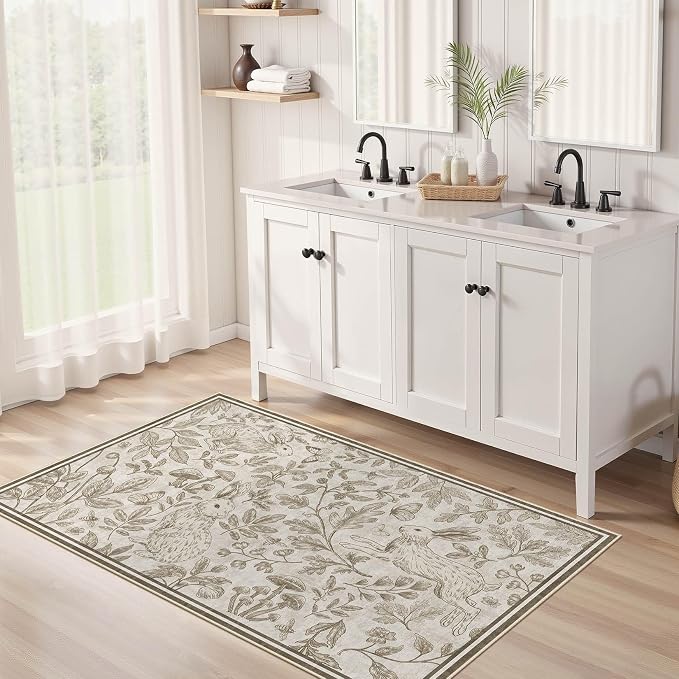 Vintage Living Room Area Rug 3x5 - Image 3