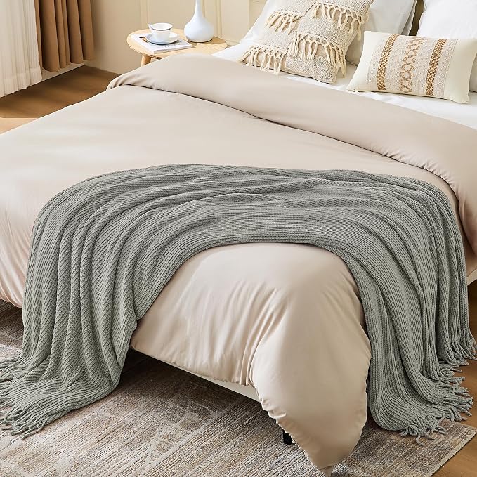 inhand Throw Blanket for Couch Bed, Chunky Chenille Woven Soft Blankets - Image 7
