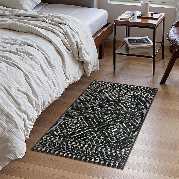 Wonnitar Moroccan Bathroom Rug, Washable 2x3 Small Bath Mat, Boho Tribal Soft - Image 6