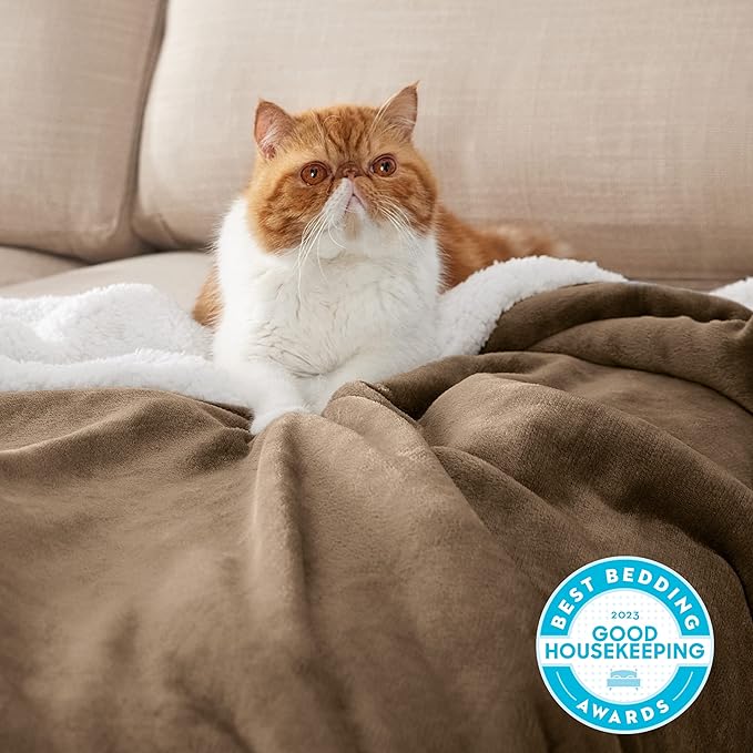 Bedsure GentleSoft Sherpa Fleece Twin Size Blanket - Image 2