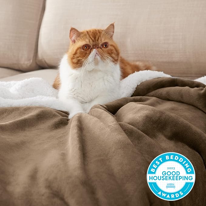 Bedsure GentleSoft Sherpa Fleece Blankets King Size - Image 2