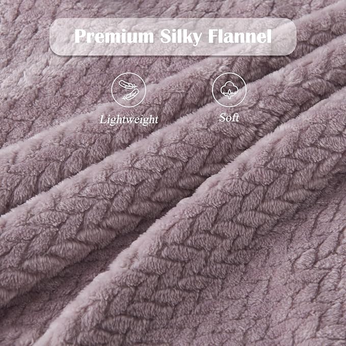 NEWCOSPLAY Super Soft Throw Blanket Premium Silky Flannel Fleece Leaves Pattern - Image 5
