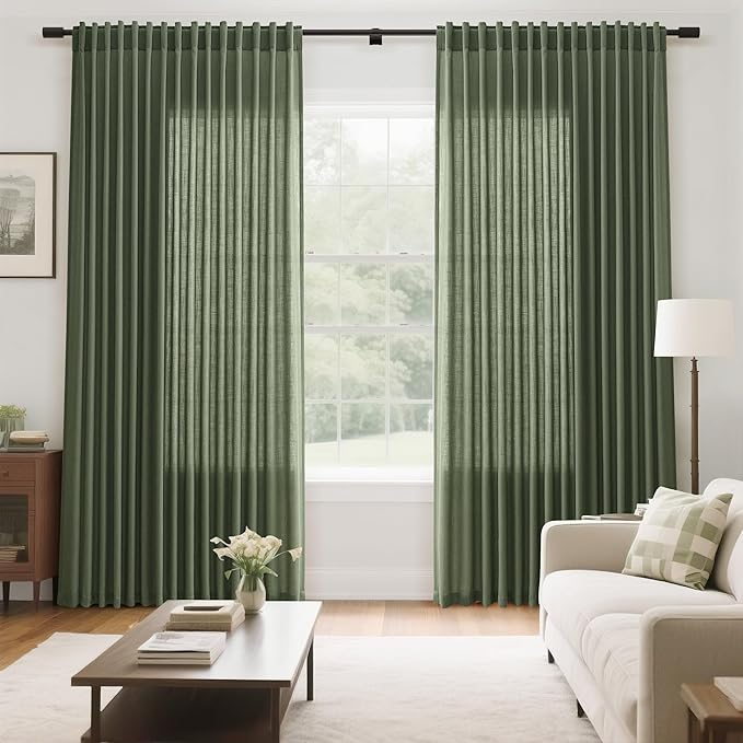 Nanspring Extra Wide Linen Curtains - Image 7