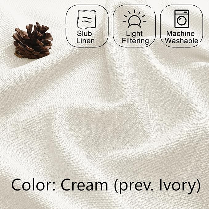 Chyhomenyc Short Curtains 30 Inch Length, Light Filtering Half Window Curtains - Image 5