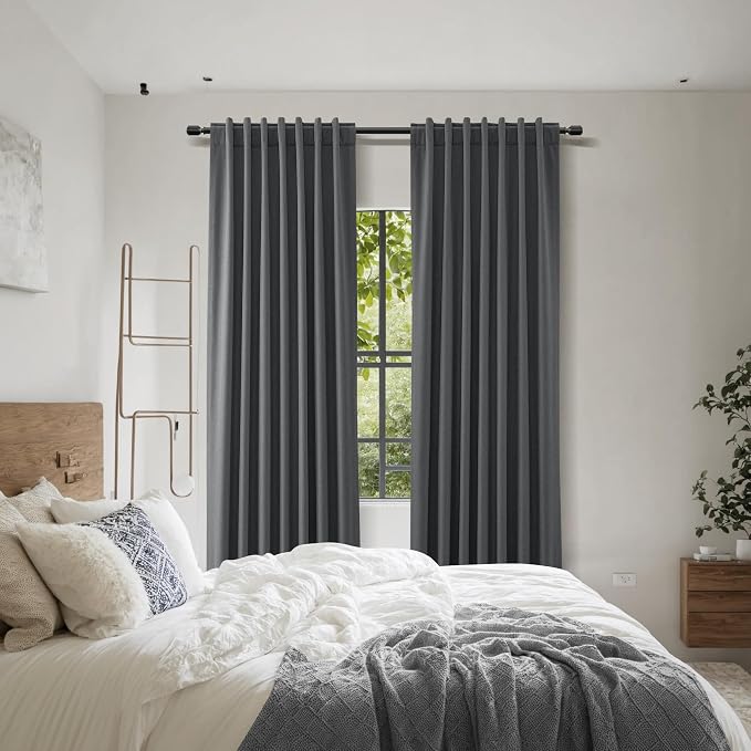Guken 100% Blackout Curtains 102 Inch Length 2 Panels Set - Image 9