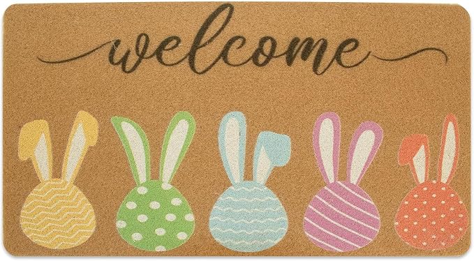 FGSS Easter-Bunny Welcome-Doormat Outdoor-Entrance by FGSS