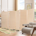 Bamboo Room Divider Panel with 360°Rotating Feet, 6 Panel 47" H Short Folding by JVVMNJLK