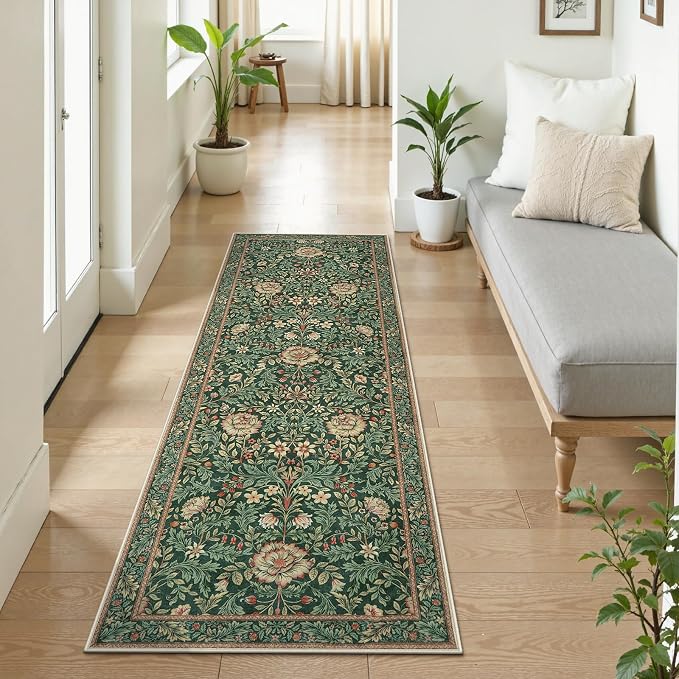 LIVEBOX Green Kitchen Runner Rug 2x6, Washable Runners - Image 3