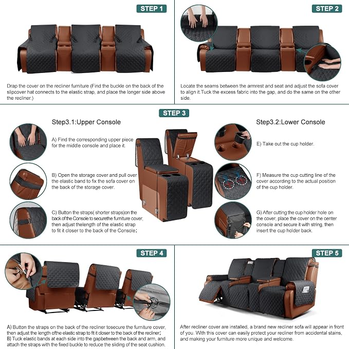 Ruaozz Waterproof Recliner Sofa Cover - Image 7