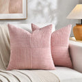 Fancy Homi 2 Packs Blush Pink Decorative Throw Pillow Covers 18x18 Inch by Fancy+Homi