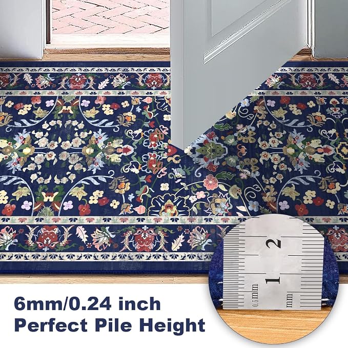 LOKHOM Washable Runner Rug, 2x8 Non-Slip Vintage Hallway Runner Rug - Image 8