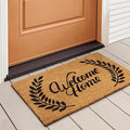 LuxUrux Welcome Mats Outdoor Coco Coir Doormat, by LuxUrux
