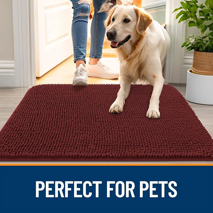 OLANLY Dog Door Mat for Muddy Paws 24x16, Absorbs Moisture and Dirt, Absorbent - Image 6