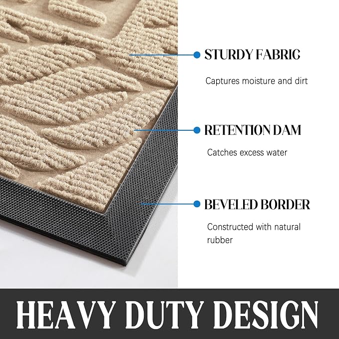Yimobra Large Welcome Mat 47x32, Waterproof Non-Slip Outdoor Mats - Image 3