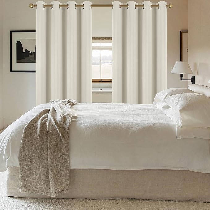 Diraysid Light Beige Grommet Blackout Curtains - Image 7
