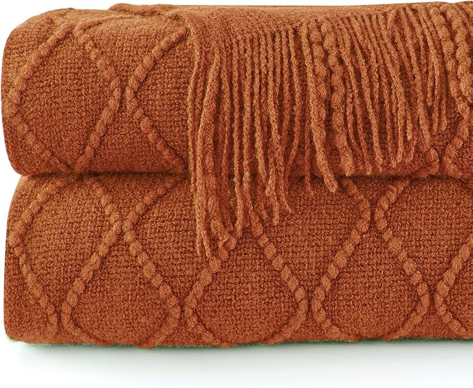 inhand Knitted Throw Blankets for Couch and Bed, Soft Cozy Knit Blanket - Image 7