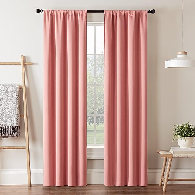 ECLIPSE Blackout Curtains for Bedroom-Darrell 37" x 84" Insulated Darkening by EclipseCurtains