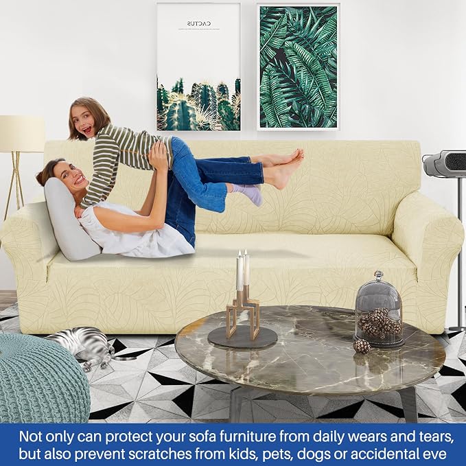 YEMYHOM Couch Cover Latest Jacquard Design High Stretch Sofa Covers - Image 2