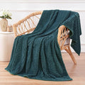 Puncuntex Flannel Fleece Throw Blanket Dusty Blue 60"×80", Super Soft Plush by Puncuntex