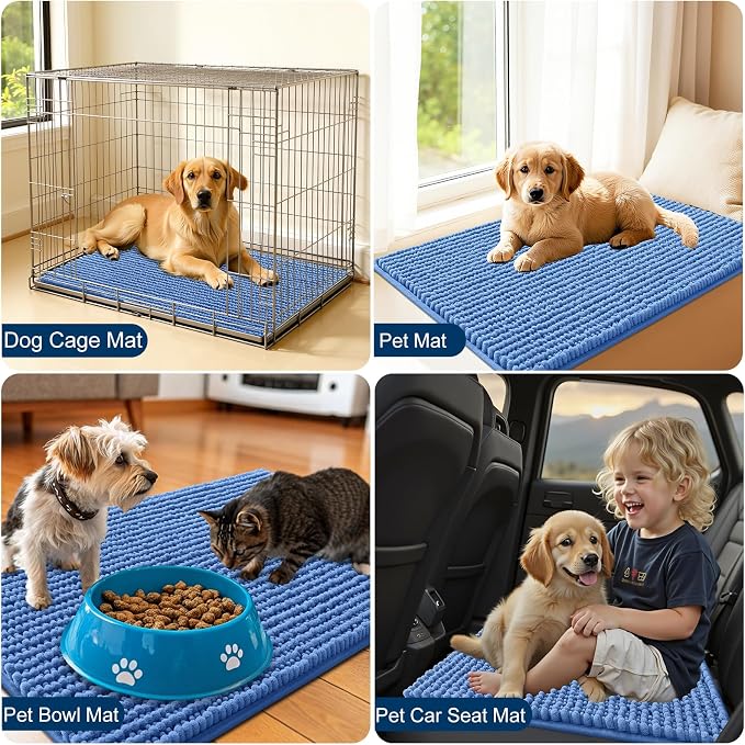 OLANLY Dog Door Mat for Muddy Paws 30x20, Ultra Absorbent Chenille Mud Doormat - Image 7