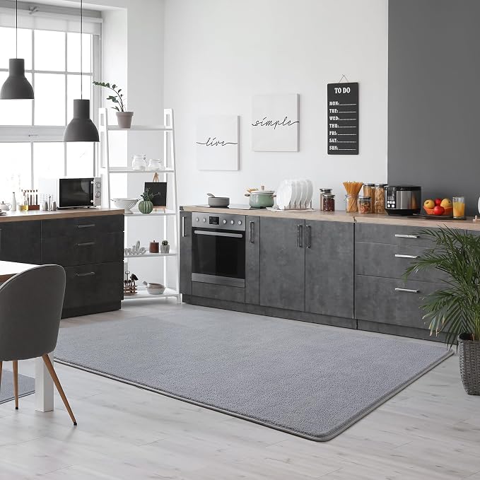 Keeko 4x6 Grey Area Rugs for Bedroom, Soft Modern Living Room Rug Indoor Non - Image 7