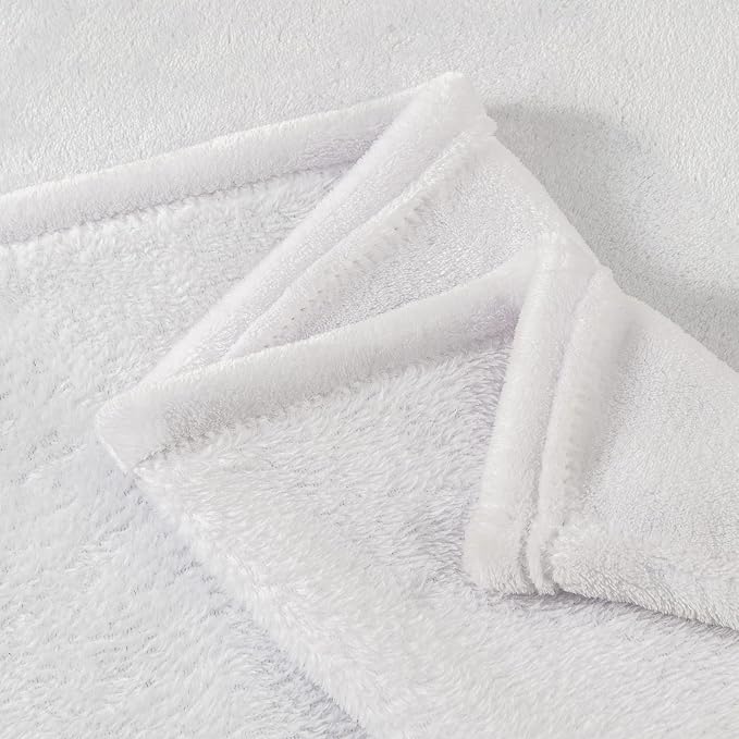 BEDELITE Fleece Blanket Twin Size White Throw Blanket - Image 5