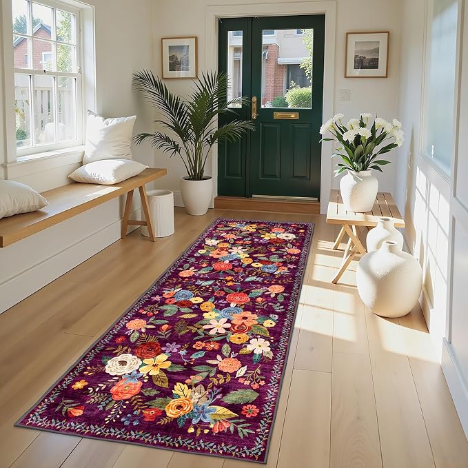 Rug for Hallways Kitchen Rug 2x8, Non Slip Washable Rugs - Image 2