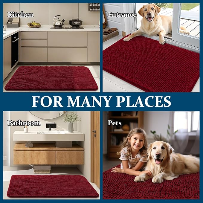 OLANLY Dog Door Mat for Muddy Paws 70x24, Absorbs Moisture and Dirt, Absorbent - Image 8