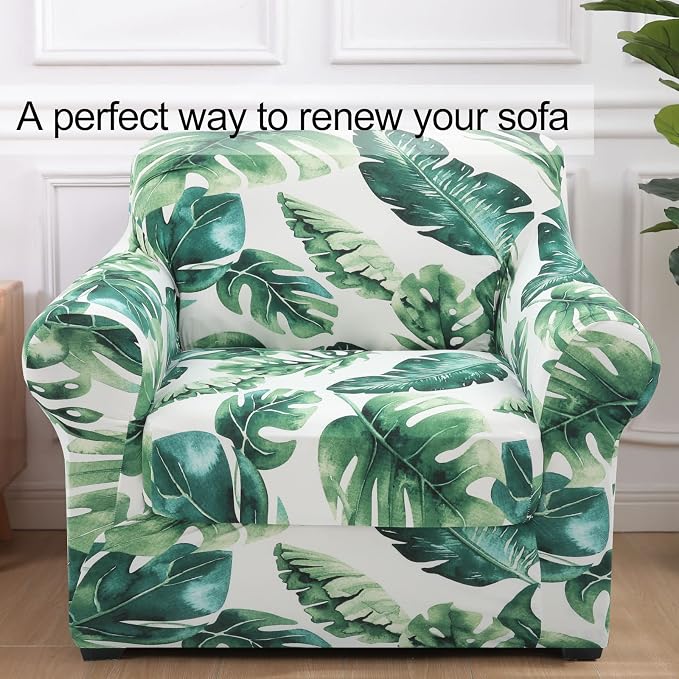 hyha Couch Covers, Chair/Sofa Covers, Floral Pattern, 2 Pieces, Armchair - Image 8