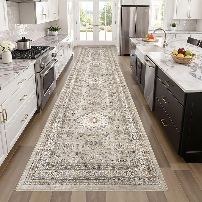 Vintage Hallway Runner Rug 3x12: Large Soft Washable Entryway - Image 7