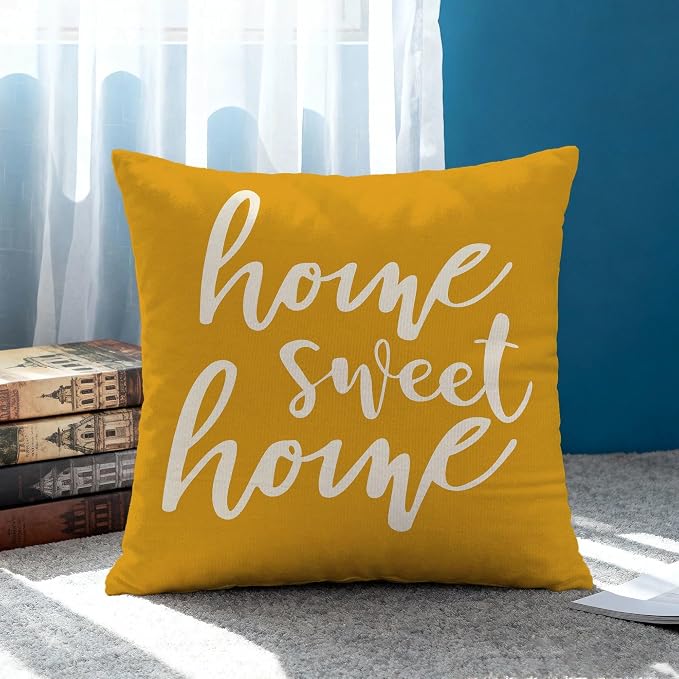 Hexagram Geometric Yellow Pillow Covers 18x18 Set of 4, Decorative Outdoor - Image 2