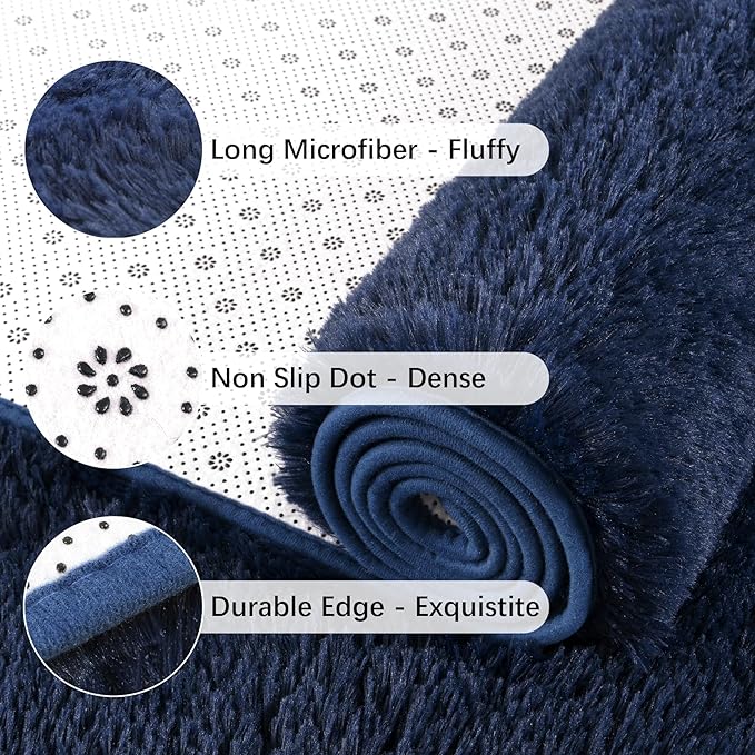Chicrug Soft Runner Rugs for Bedroom Living Room Plush Fluffy Rug 3x8 Feet - Image 6