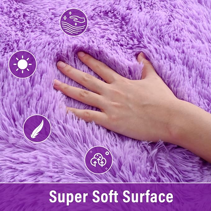 Merelax Soft Area Rug for Livingroom Bedroom, Machine Washable 4'Round Kids - Image 4