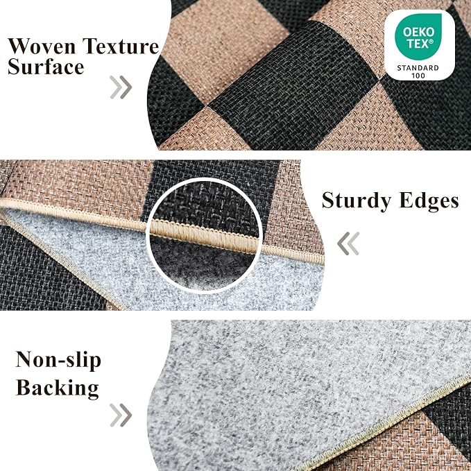 3x10 Runner Rug for Hallways: Washable Non Slip Kitchen Extra Long Jute Runners - Image 5