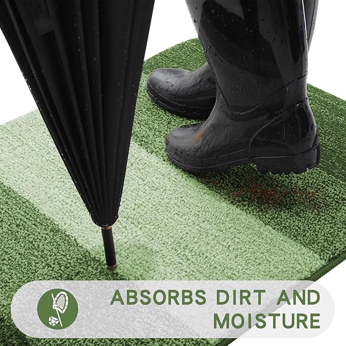 Kitinjoy Indoor Outdoor Door Mat, 59x20 Non-Slip Absorbent Dirt Trapper - Image 2